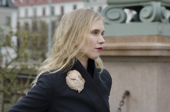 Fjällfink, brooch, 2017 by Karin Roy Andersson